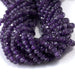 This is a Dakota Stones 4x6mm Amethyst Gemstone strand with A grade faceted rondelle beads in 15-16 inch strand.
