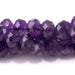 This is a Dakota Stones 4x6mm Amethyst Gemstone strand with A grade faceted rondelle beads in 15-16 inch strand.