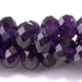 This is a Dakota Stones 5x8mm Amethyst Gemstone strand with A grade faceted rondelle beads in 15-16 inch strand.