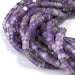 This is a Dakota Stones 6mm Amethyst Large Hole Gemstone strand with faceted hexagon beads in 8 inch strand.