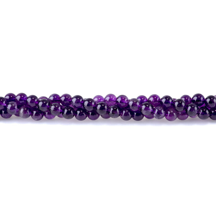 Amethyst 6mm Round 15-16 Inch