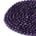 This is a Dakota Stones 6mm Amethyst Gemstone strand with A grade double heart faceted round beads in 15-16 inch strand.