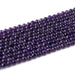This is a Dakota Stones 6mm Amethyst Gemstone strand with A grade double heart faceted round beads in 15-16 inch strand.