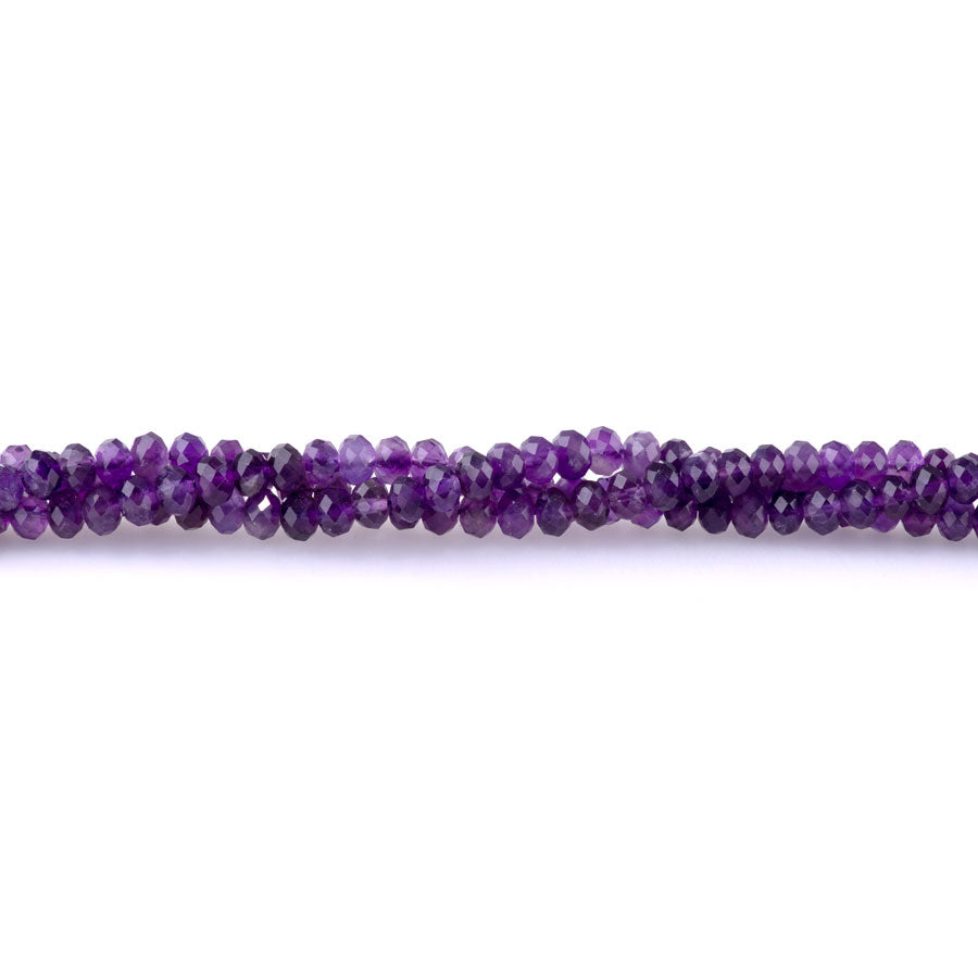 Amethyst 4x6mm Faceted Rondelle A Grade - 15-16 Inch