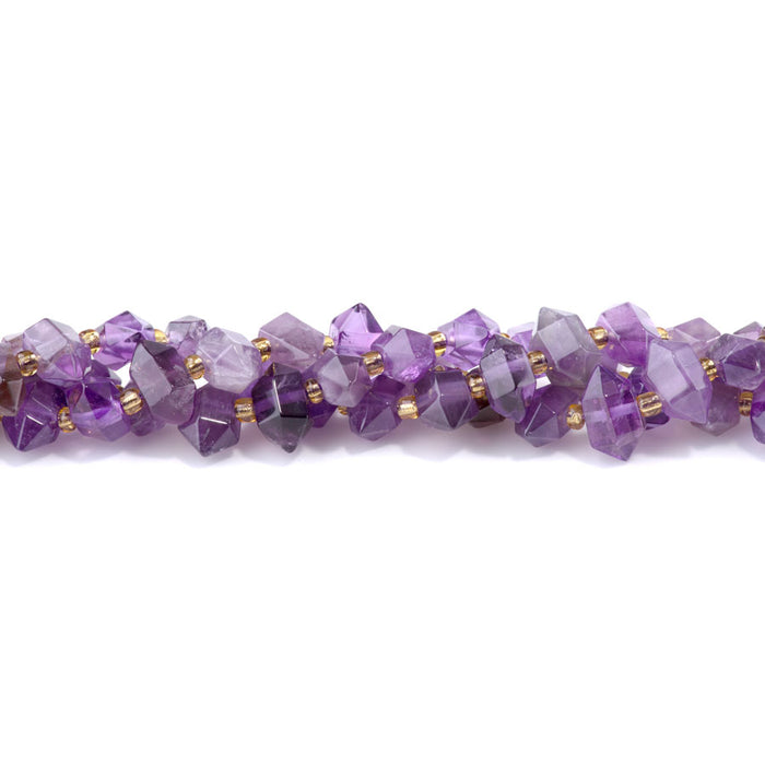 Amethyst 6x11mm Side Drilled Points - 15-16-Inch