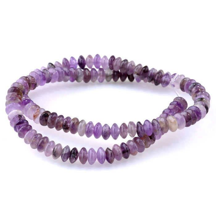 Amethyst 6x3mm Saucer Beads - 15-16 Inch