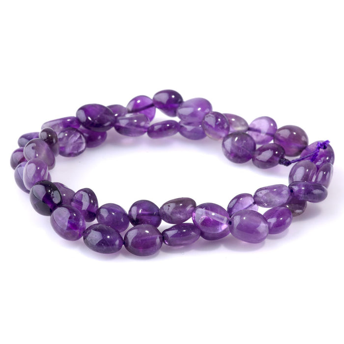 Amethyst 7x9-8x10mm Pebble A Grade - 15-16-Inch