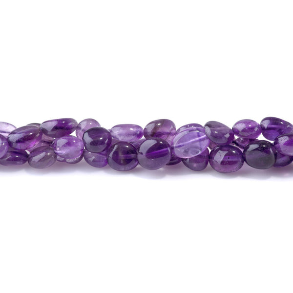 Amethyst Beads – 7x9-8x10mm Pebble, A Grade, 15–16