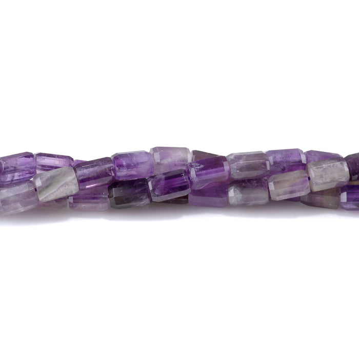 Amethyst 7x10mm Faceted Tube - 15-16 Inch
