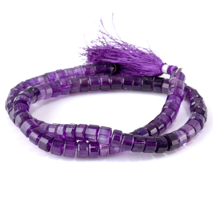 Amethyst 8mm Faceted Tyre - 15-16 Inch