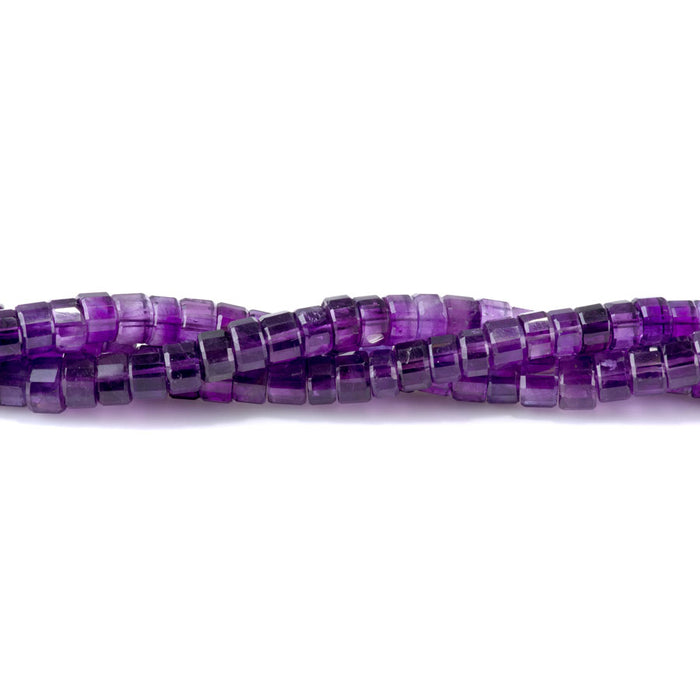 Amethyst 8mm Faceted Tyre - 15-16 Inch