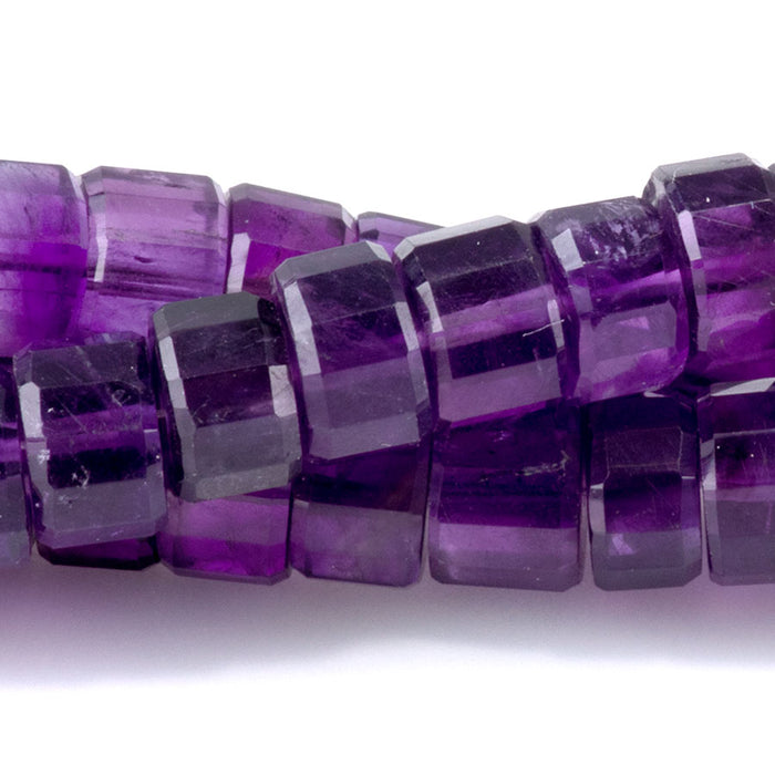 Amethyst 8mm Faceted Tyre - 15-16 Inch