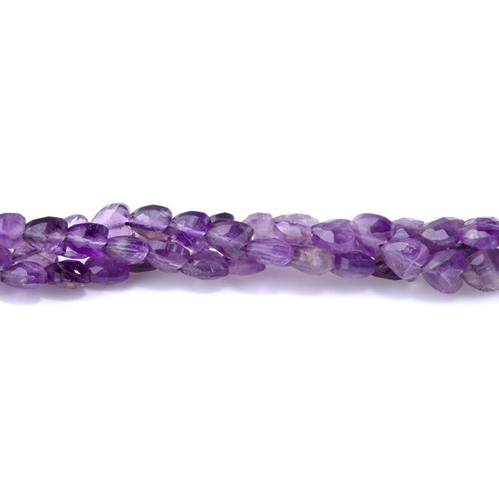 Amethyst 8mm Faceted Puff Heart - 15-16 Inch