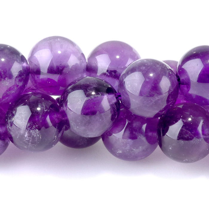 Amethyst 8mm Round 15-16 Inch