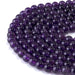 This is a Dakota Stones 8mm Amethyst Gemstone strand with A grade round beads in 15-16 inch strand.