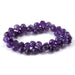 This is a Dakota Stones 8mm Amethyst Gemstone strand with A grade double heart faceted round beads in 15-16 inch strand.