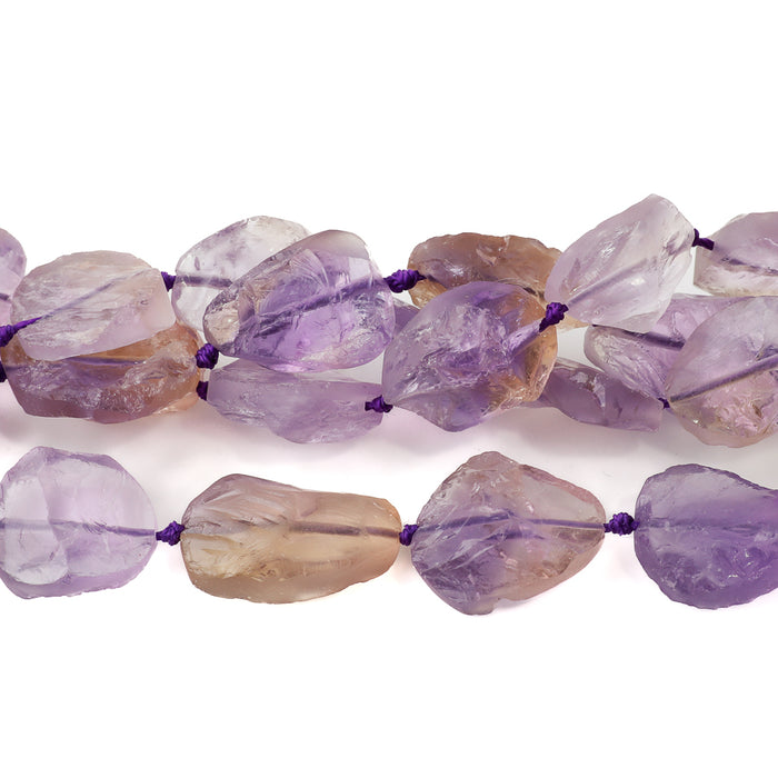 Ametrine 12x15mm Freeform Rough Oval - 15-16 Inch