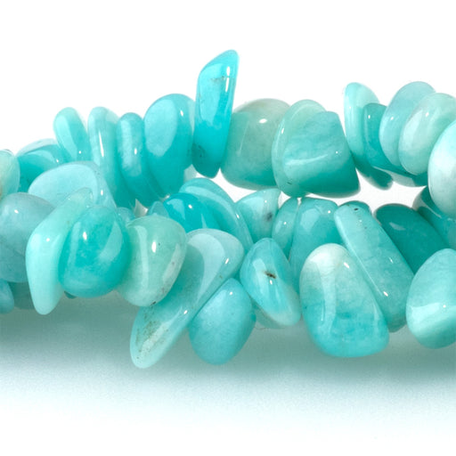 This is a Dakota Stones 3x9-5x11mm Amazonite Gemstone strand with chip beads in 15-16 inch strand.