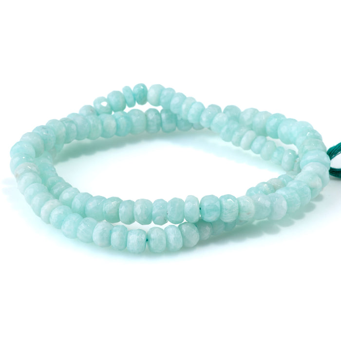Amazonite 3-9mm Faceted Rondelle - 18 Inch