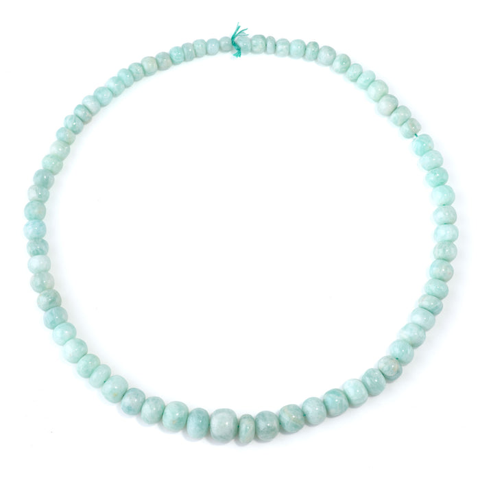 Amazonite 4x6-9x11mm Graduated Irregular Rondelle - 15-16 Inch
