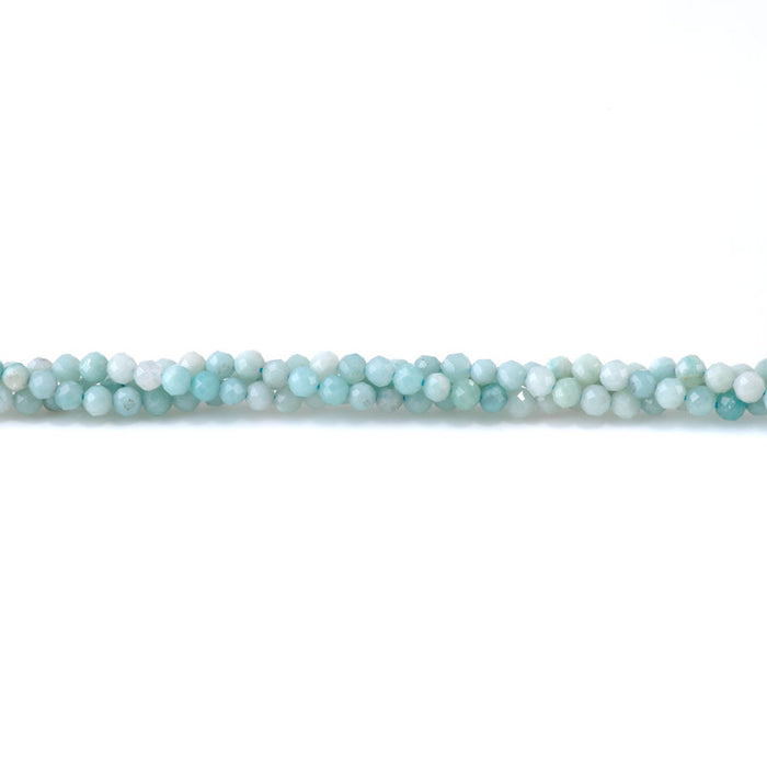 Amazonite 4mm Microfaceted Round A Grade - 15-16 Inch