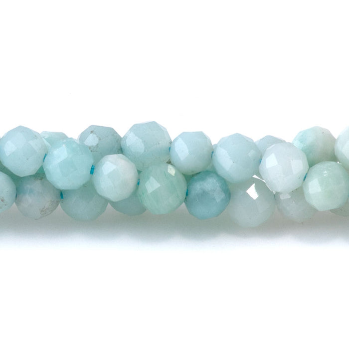 Amazonite 4mm Microfaceted Round A Grade - 15-16 Inch