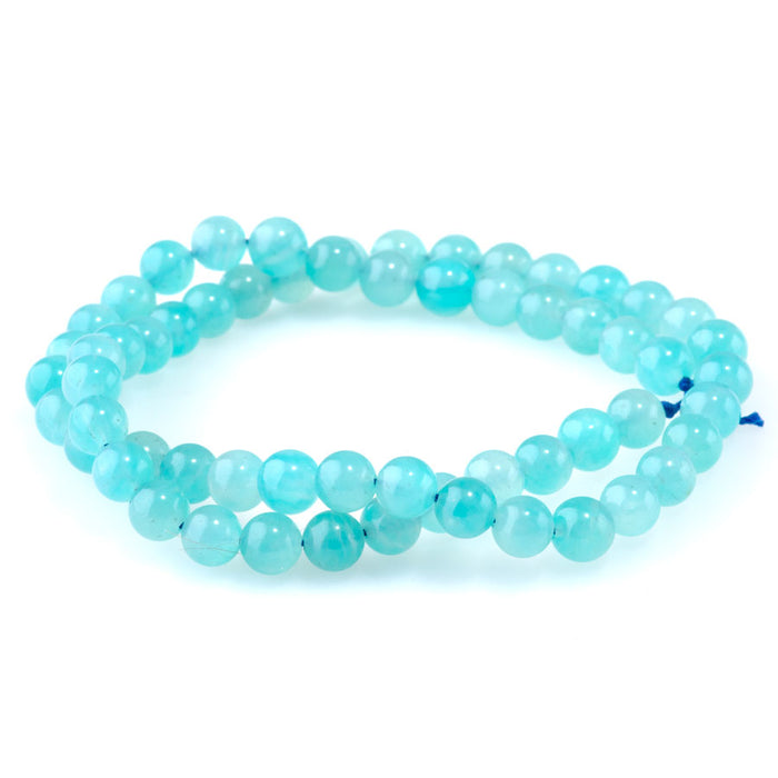 Ice Amazonite 6mm Round A Grade - 15-16 Inch