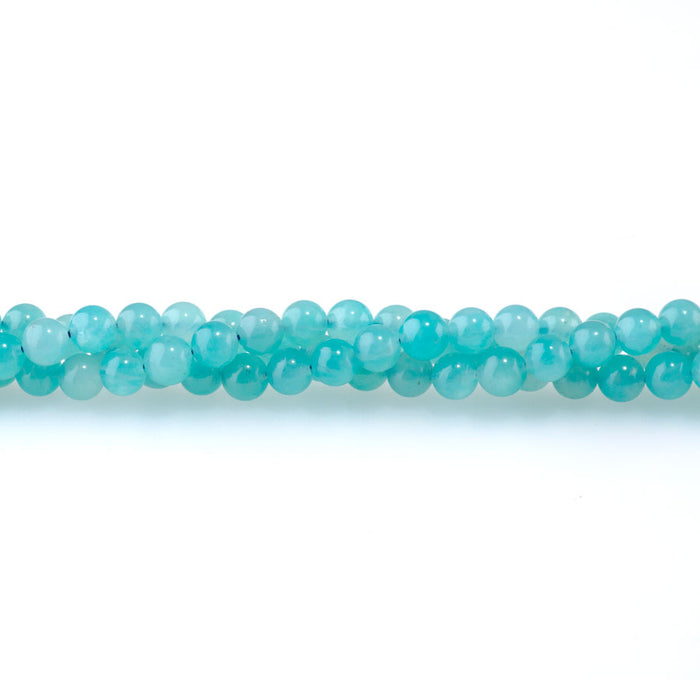 Ice Amazonite 6mm Round A Grade - 15-16 Inch