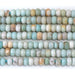 This is a Dakota Stones 8mm Amazonite Large Hole Gemstone strand with faceted rondelle beads in 8 inch strand.