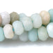 This is a Dakota Stones 8mm Amazonite Large Hole Gemstone strand with faceted rondelle beads in 8 inch strand.