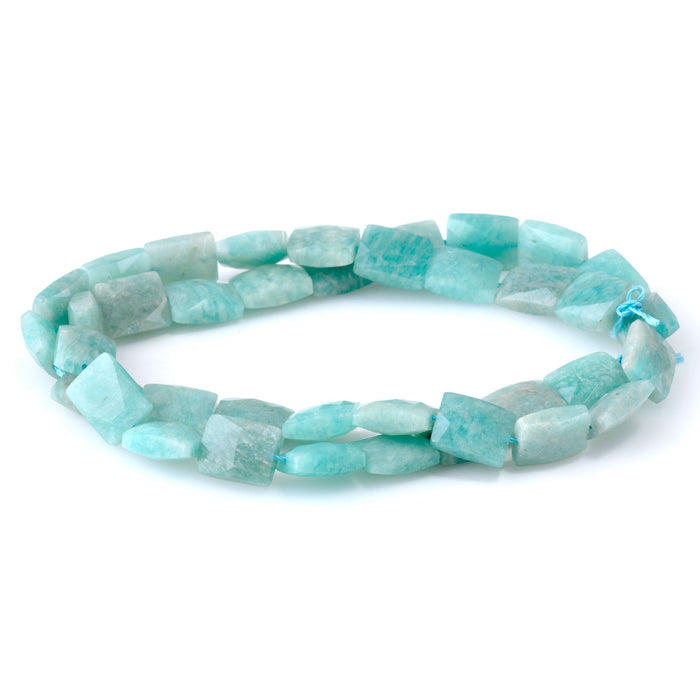 Amazonite 8x10mm Faceted Rectangle A Grade - 15-16 Inch