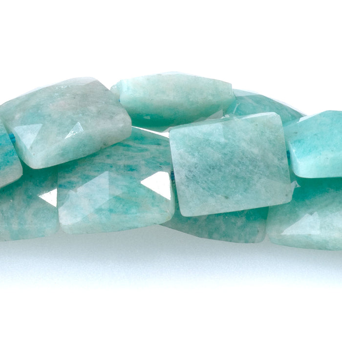 Amazonite 8x10mm Faceted Rectangle A Grade - 15-16 Inch
