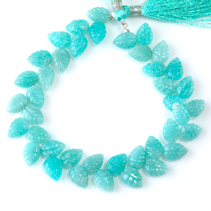 Amazonite 8x11mm Leaf - 8 Inch