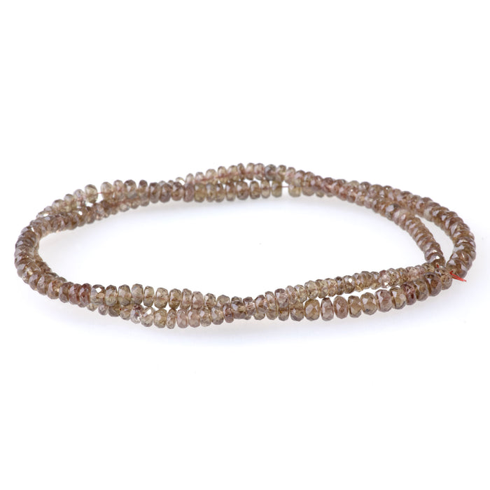 Andalusite 4-5mm Dark Faceted Rondelle - 15-16 Inch