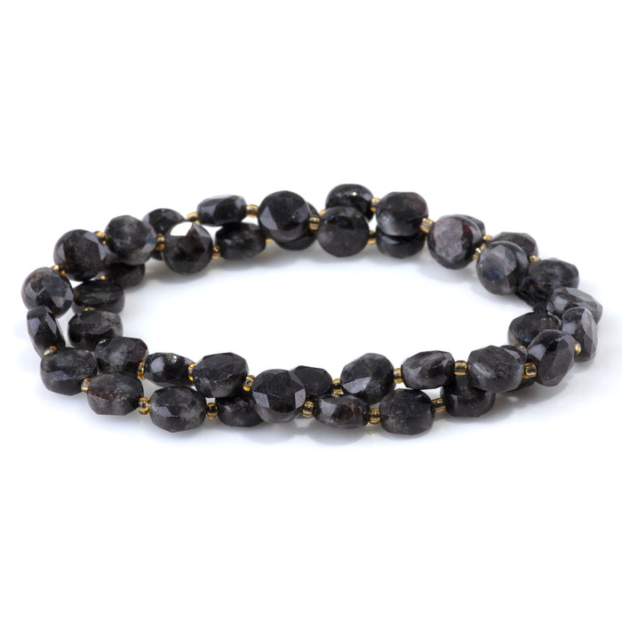 Astrophyllite 8mm Star Cut Coin - 15-16 Inch