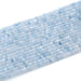 This is a Dakota Stones 2x4mm Aquamarine Gemstone strand with faceted rondelle beads in 15-16 inch strand.