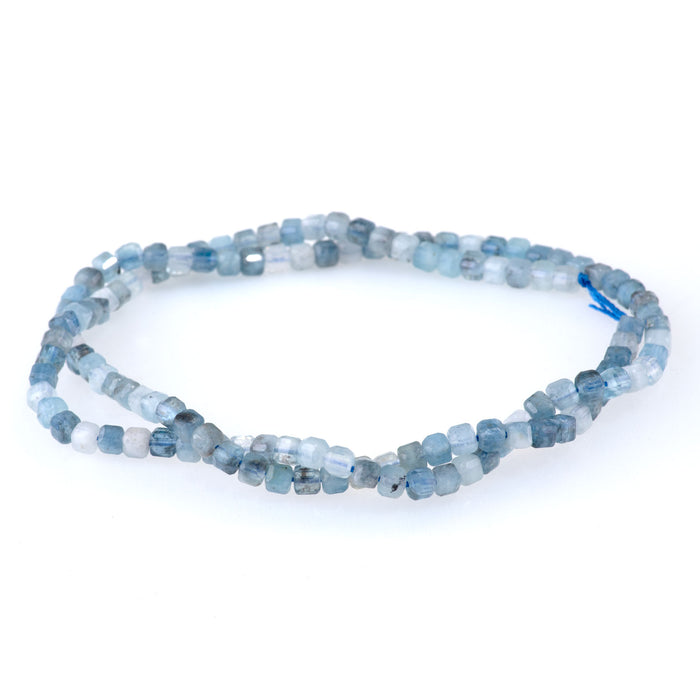 Devil Aquamarine 3mm Table Cut Cube A Grade - 15-16 Inch