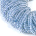 This is a Dakota Stones 3mm Aquamarine Gemstone strand with A grade round beads in 15-16 inch strand.