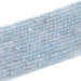 This is a Dakota Stones 3x4mm Aquamarine Gemstone strand with AAA grade faceted rondelle beads in 15-16 inch strand.