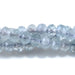 This is a Dakota Stones 3x4mm Aquamarine Gemstone strand with AAA grade faceted rondelle beads in 15-16 inch strand.