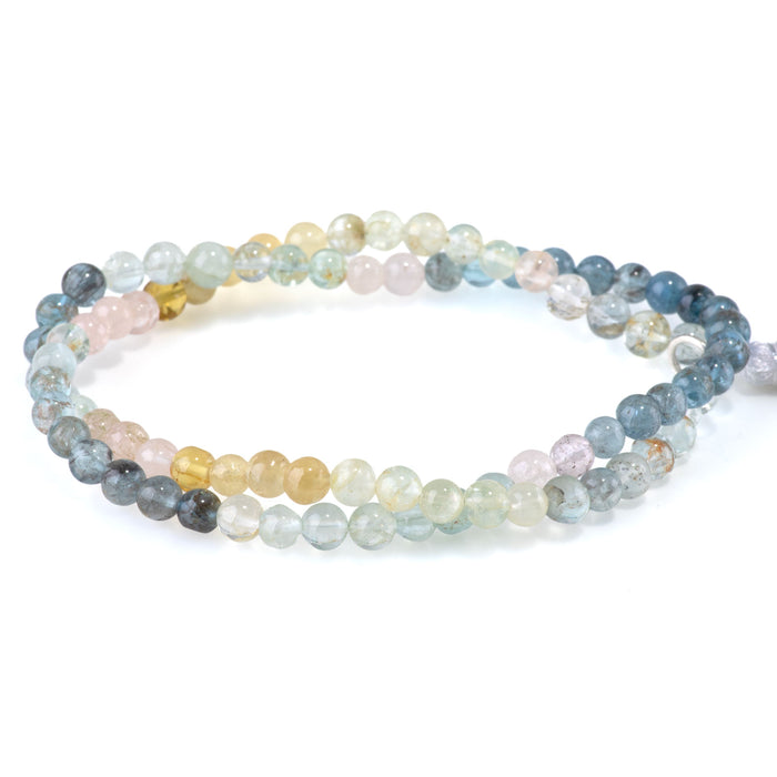 Multi Aquamarine 4-5mm Round - 15-16 Inch