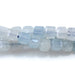This is a Dakota Stones 4mm Aquamarine Gemstone strand with table-cut cube beads in 15-16 inch strand.