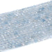 This is a Dakota Stones 4mm Aquamarine Gemstone strand with A grade faceted coin beads in 15-16 inch strand.
