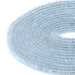 This is a Dakota Stones 4mm Aquamarine Gemstone strand with AAA grade round beads in 15-16 inch strand.
