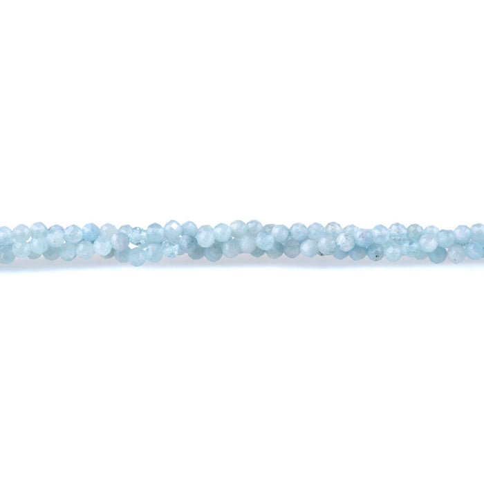 Aquamarine 4mm Round Faceted A Grade - 15-16 Inch