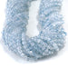 This is a Dakota Stones 4mm Aquamarine Gemstone strand with natural AAA grade faceted round beads in 15-16 inch strand.