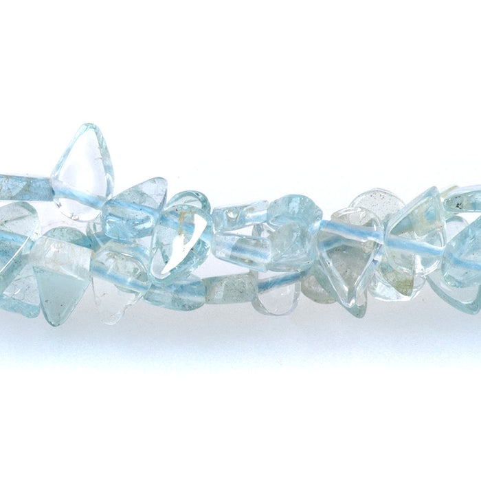 Aquamarine Teeth 5x7mm Top Drill AAA Grade - 15-16 Inch