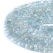 This is a Dakota Stones 6mm Aquamarine Gemstone strand with A grade faceted coin beads in 15-16 inch strand.