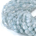 This is a Dakota Stones 6mm Aquamarine Gemstone strand with A grade faceted coin beads in 15-16 inch strand.