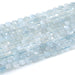 This is a Dakota Stones 6mm Aquamarine Gemstone strand with A grade faceted coin beads in 15-16 inch strand.